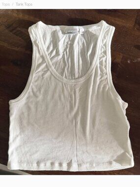 Sunday Best cropped white ribbed tank from Aritzia